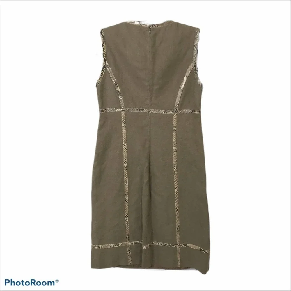 Michael Kors 100% hemp python trim dress